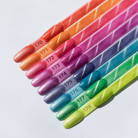 Гібридний лак MollyNails Neon Flashy Cat Eye без HEMA, 8 г, № 174