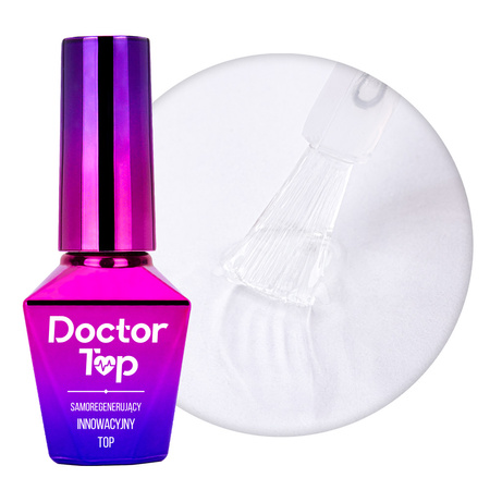 Top nabłyszczający samoregenerujący no wipe bez przecierania Doctor Top MollyNails HEMA/Di-HEMA Free Clear 10g