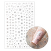 Thin self-adhesive Christmas nail stickers MollyNails F282 silver