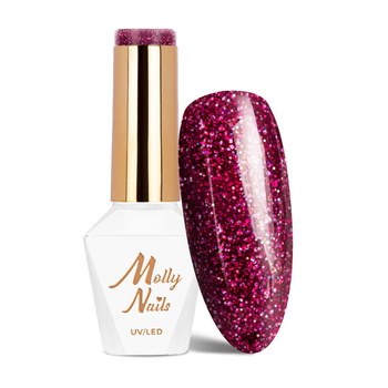 Esmalte híbrido MollyNails Spotlight Passionate sin HEMA ni Di-HEMA, 8 g, n.º 633
