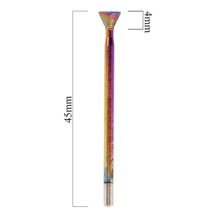Fresa de diamante Unicorn en forma de seta arcoíris n.º 3