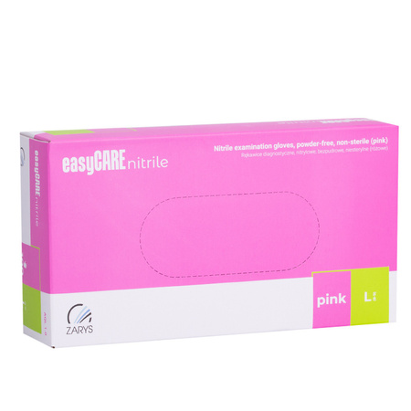 Easycare nitrile Pink disposable diagnostic and protective gloves, size L, pink, 100 pcs