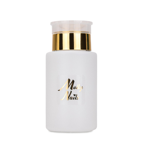 Flacone con dosatore a pompa per smalti MollyNails, dorato, 150 ml