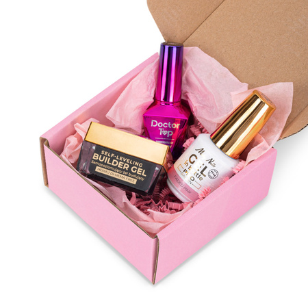 MollyNails PRO MATCH SYSTEM 2+1 Faded Pink : 2 gels de construction + Doctor Top 10 g