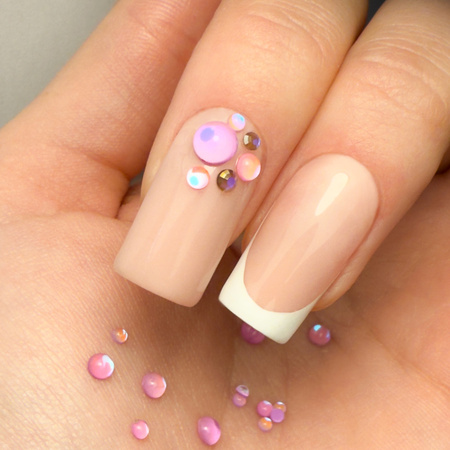 Коробка з прикрасами — камінчиками MollyNails, різні кольори, 1000 штук