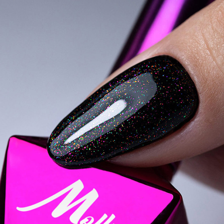Top coat LED/UV senza risciacquo con glitter MollyNails Sparkle Top Picante 10 g