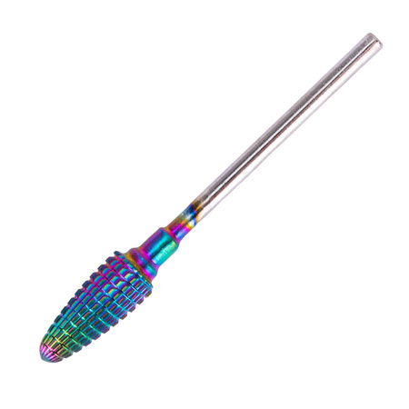 Fraise professionnelle en cobalt-tungstène, modèle arc-en-ciel Flame M 3/32" n° 4