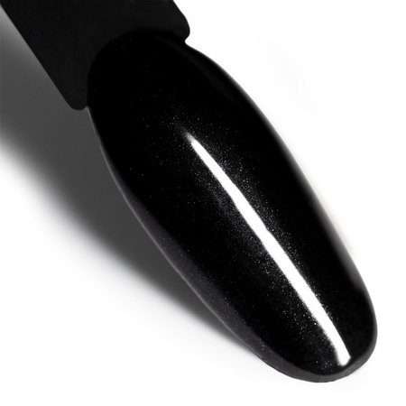 Polvere per decorazioni sulle unghie con effetto specchio MollyLac Glass Effect Black n. 12