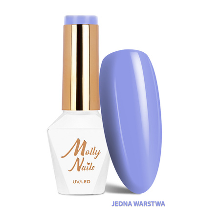 LED/UV Gel Polish Sorbet No. 293 Lavender Ice by MollyNails, HEMA/Di-HEMA Free, 8g