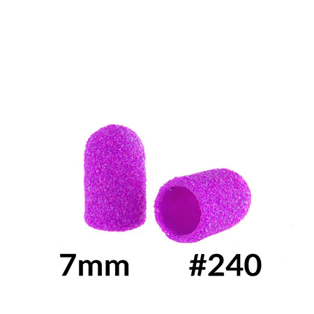 Cappucci per pedicure 7 mm, grana 240, 10 pezzi, ABS, Podo AlleMed, viola