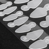 Combo-Set mit zwei Silikonformen für French-Maniküre von MollyLac, Mandelform, kurz, 12 Stück