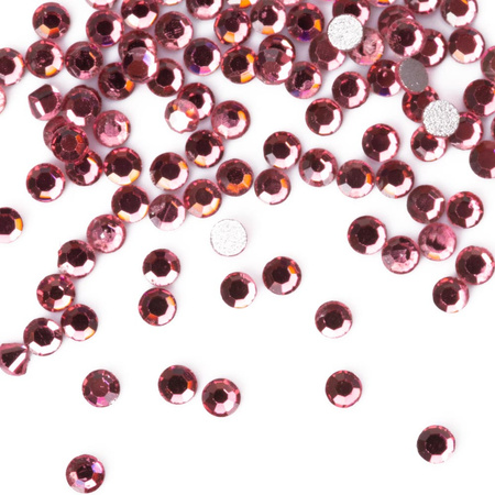 Estrasos de cristal para uñas SS3 Rose, aprox. 1440 unidades por paquete.