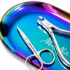MollyNails Metall-Werkzeugablage, oval, Regenbogenfarben