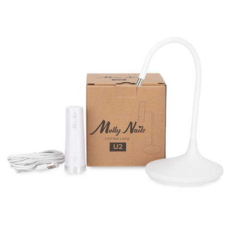3-W-LED-Nagellampe MollyNails für Hybrid-, Gel- und Acryl-Gel-Nagellacke, kabellos, weiß, U2