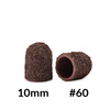Capuchons abrasifs pour pédicure avec insert en coton, 10 mm, grain 60, marron, AlleMed, 10 pièces