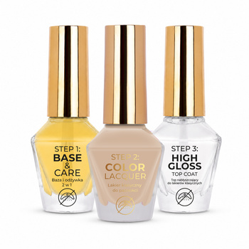 MollyNails Vinyl Effect System 3-STEP Essentials Set — Latte