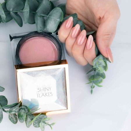 HEMA/Di-HEMA-freies Nagelaufbaugel mit Teebaumöl von MollyLac HerbaLine Shiny Flakes by Gosia Kruś, 50 g