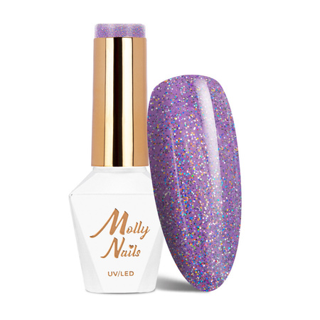 Lakier hybrydowy MollyNails Winter Crystalize Birthday Girl HEMA/Di-HEMA Free 8g Nr 224