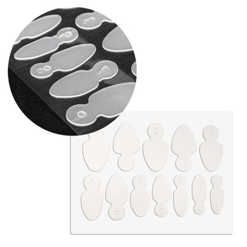 Combo-Set mit zwei Silikonformen für French-Maniküre von MollyLac, oval, kurz, 12 Stück