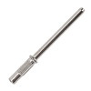 Stahl-Trägerdorn für Schleifkappen, 38 mm, silberfarben, glatt