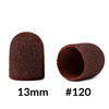 Capuchones abrasivos para pedicura con interior de algodón, 13 mm, grano 120, marrones, AlleMed, 10 unidades