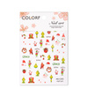 Thin, self-adhesive Christmas Grinch nail stickers MS-C263