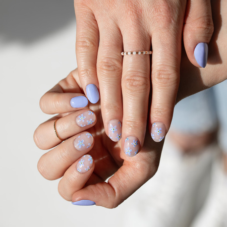 5+1 безкоштовно Гібридний лак MollyNails Delicate Woman A Slight Breeze без HEMA/Di-HEMA, 8 г, № 64