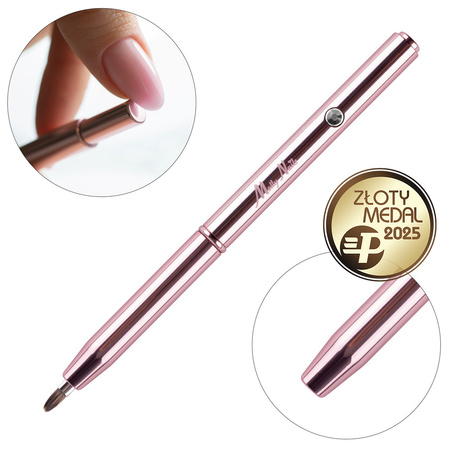 Pincel automático para gel Thin oval Pro Gel rosa dorado MollyNails n.º 4