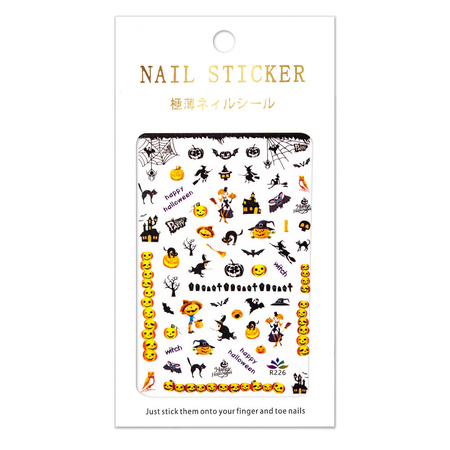 Thin self-adhesive Halloween nail stickers R226