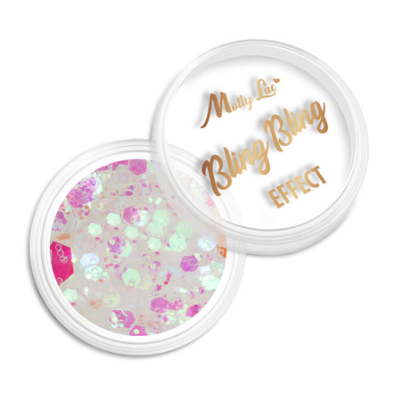 Polvo para uñas MollyLac Bling Bling Effect 1 g N.º 07
