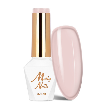 Lakier hybrydowy MollyNails French Manicure Pink Nude HEMA/Di-HEMA Free 8g Nr 135