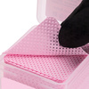 Disques de coton non pelucheux perforés pour les ongles MollyNails, roses, 5 x 5 cm, 200 pièces