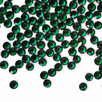 SS5 Emerald glass nail rhinestones, approx. 50 pcs.