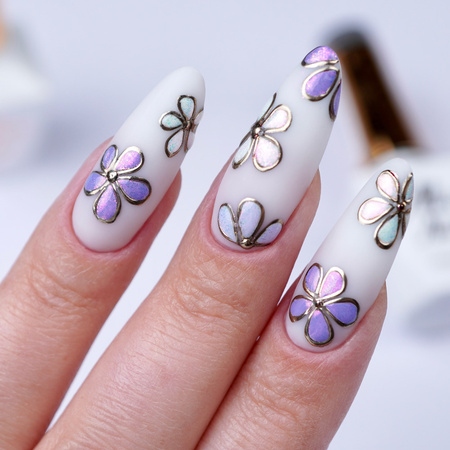 Poudre à ongles effet miroir, coffret 6 couleurs MollyNails n° 4