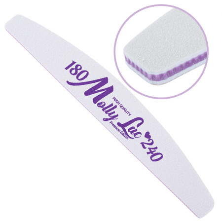 Nagelfeile Sicherheitspaket MollyLac Boot violett Mittel 180/240 CU-05 Beste Qualität