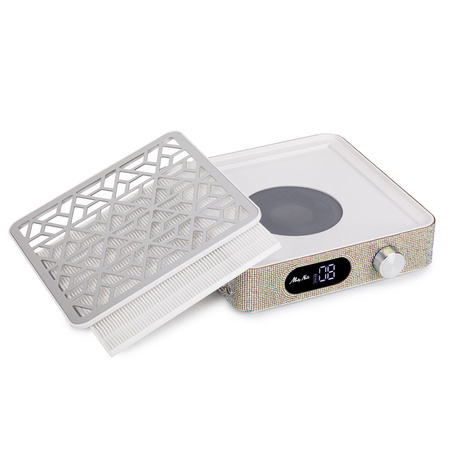Aspiratore professionale a cassetta senza fili con funzione TURBO e PAUSA X15 32,6 W MollyNails X15 con zirconi