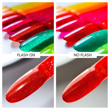 Lakier hybrydowy MollyNails Flashing Lights Neon Queen of Love HEMA/Di-HEMA Free 8g Nr 645