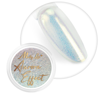 Polvo para uñas MollyLac Aurora Mirror Shine 0,3 g N.º 3