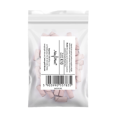 Cappucci per manicure e pedicure, mandrini, ricambi abrasivi, mini cilindri da 3 mm, grana 240, rosa, 50 pezzi