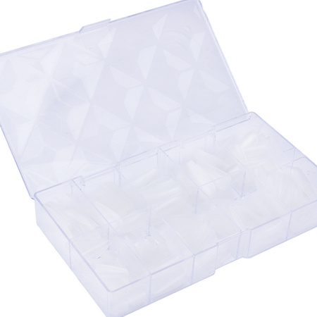 Faux ongles dans une boîte en forme de ballerine, finition mate transparente, modèle 7, 10 tailles, 500 pièces