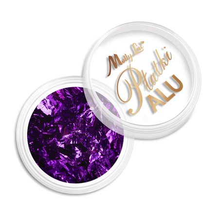 Polvo metálico para uñas MollyLac en láminas de aluminio, 0,2 g, n.º 8