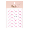 Adesivi gradienti per unghie / French / Ombre / Linea del sorriso francese, 23 pezzi, rosa chiaro, SD-1930