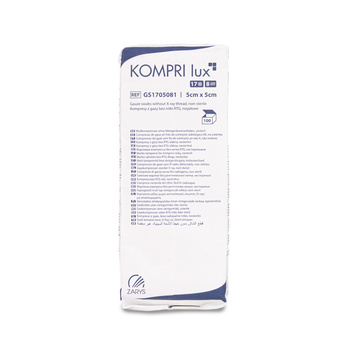 Kompri Lux Non-Sterile Gauze Pads Without X-Ray Thread, 5x5 cm, 100 Count