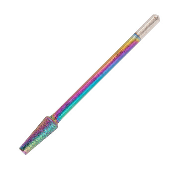 Fraise diamantée Unicorn arc-en-ciel, conique effilée, n° 2