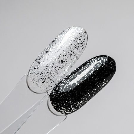 Top con efecto de lámina cortada plateado «no wipe» AlleLac x Rosie Beauty 6 g