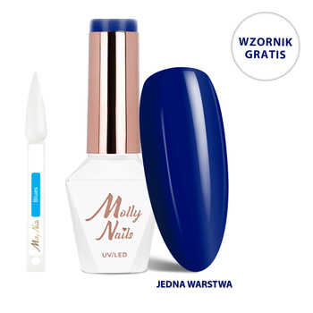 Smalto ibrido LED/UV Gel Polish The Trend Edit n. 306 Deep Navy MollyNails senza HEMA/Di-HEMA 8 g + Campionario Blues IN OMAGGIO