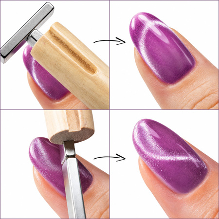 Imán magnetizador para «ojo de gato» (cat eye) 3 en 1 de MollyNails, color marrón