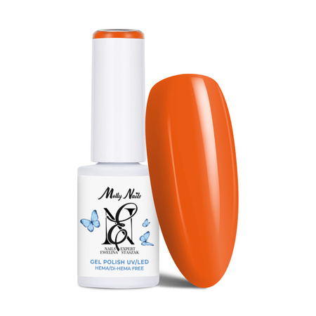LED/UV-Gel-Nagellack MollyNails by Ewelina Staszak Talizman T6 Orange-Jaspis, HEMA/Di-HEMA-frei, 7 g