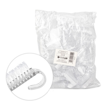 Cepillo pequeño transparente para manicura y polvo, 50 unidades