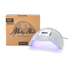 Lampa do paznokci LED/UV 150W MollyNails do lakierów hybrydowych żeli i akrylożeli w cyrkonie crystal silver holo X5 MAX